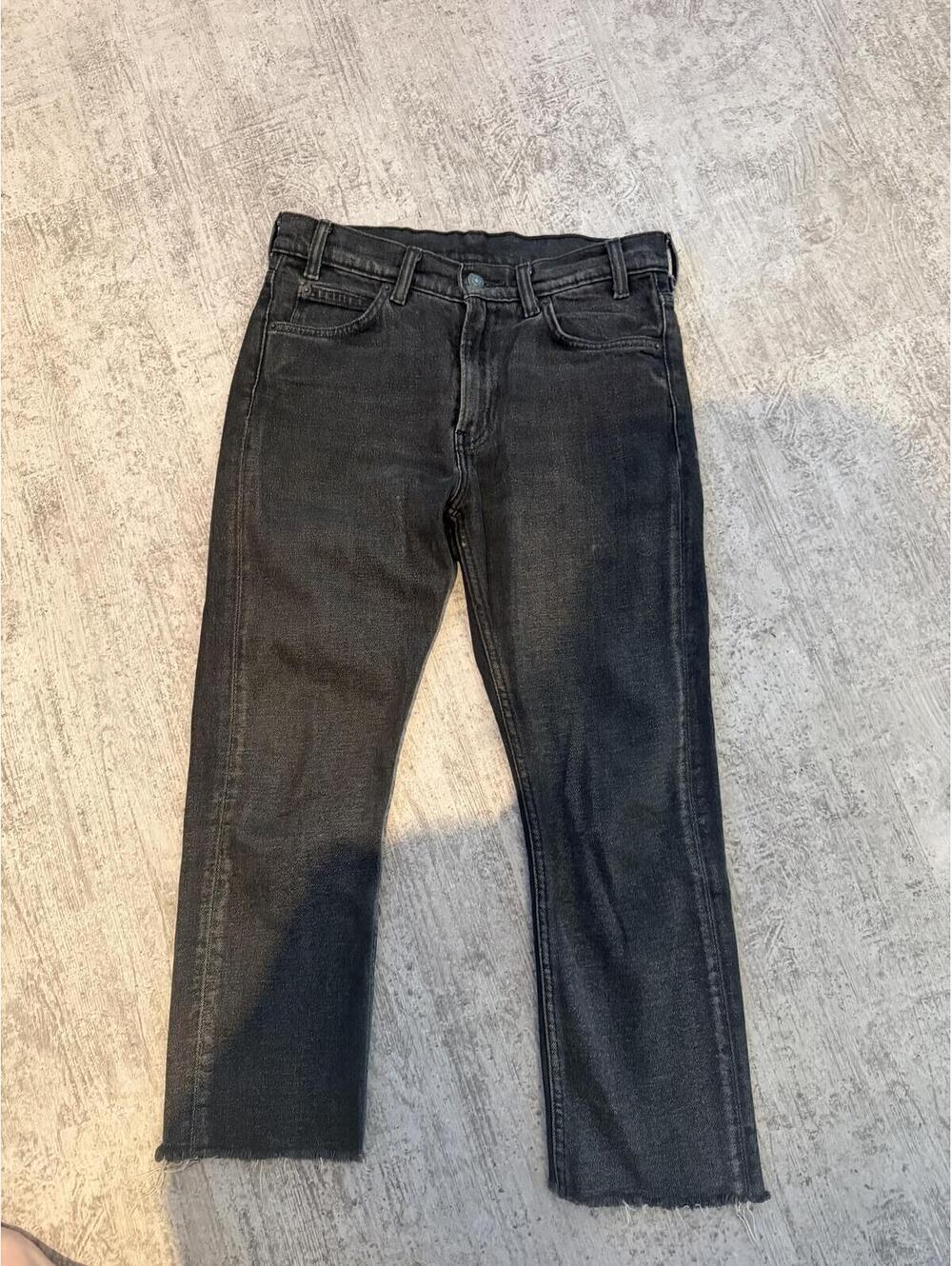 Vintage Levi’s Orange Tab 505 Distressed Black hem jeans 2% elastane 30” waist